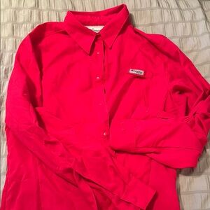 Columbia Pink Button-Up Shirt